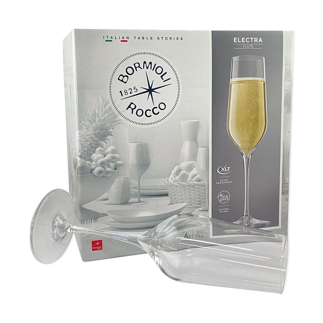 Set de copas en cristal x 6 Electra flute