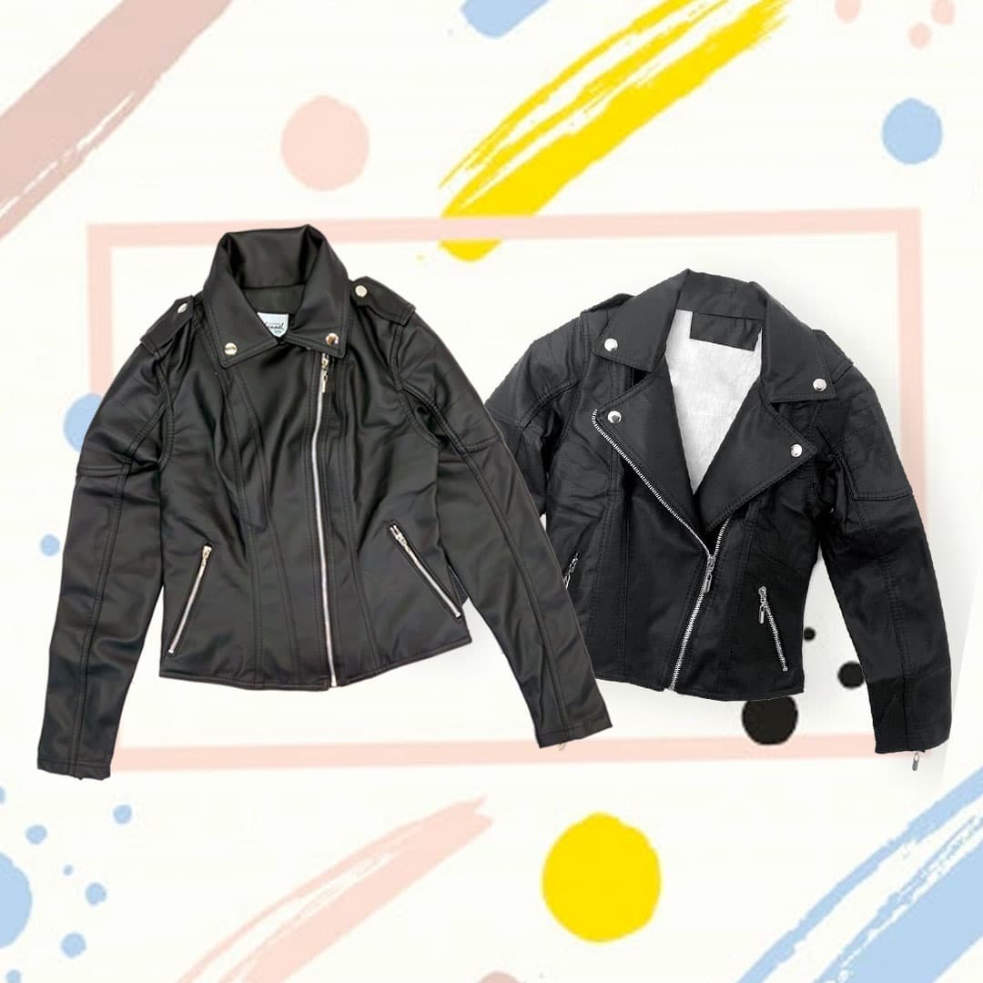 Combo chaqueta para la mamá e hija en cuerina.